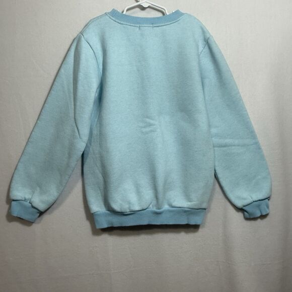 Lola And the Boys Blue Sequin Unicorn Applique Sweatshirt Preppy School Girls 12 - Picture 2 of 8